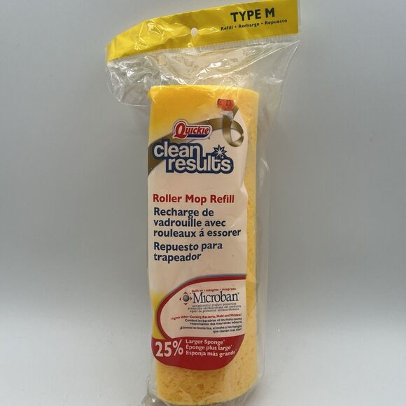 NEW Quickie Clean Results Refill Microban Roller Sponge Mop 0582CRMB Type M - Picture 1 of 7